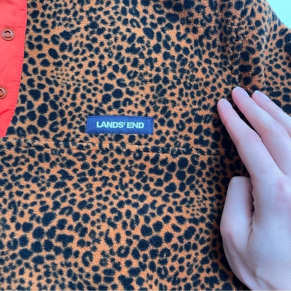 LAND’S END “heritage” snap neck fleece pullover - Picture 5 of 13